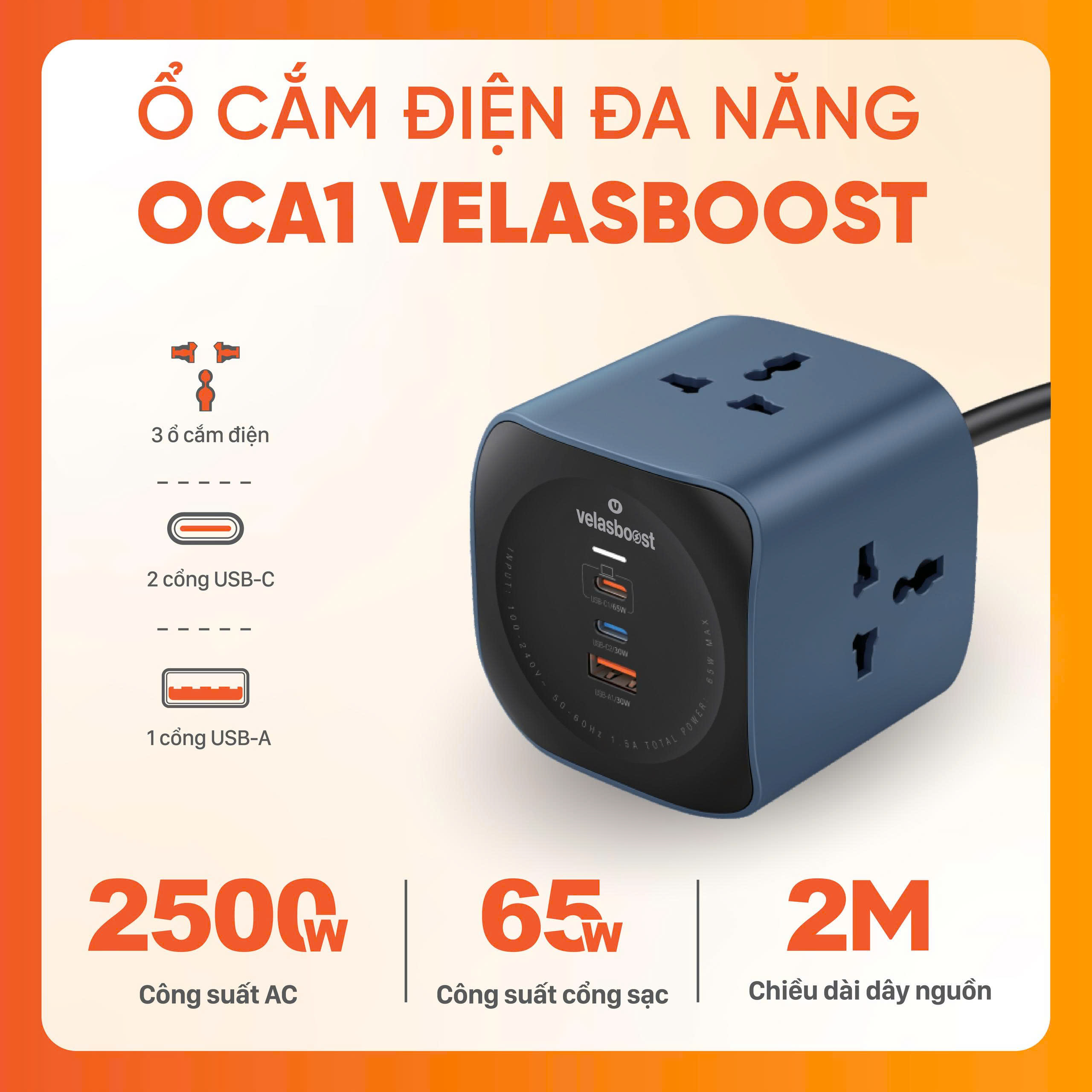 Ổ Cắm Điện VELASBOOST OCA1