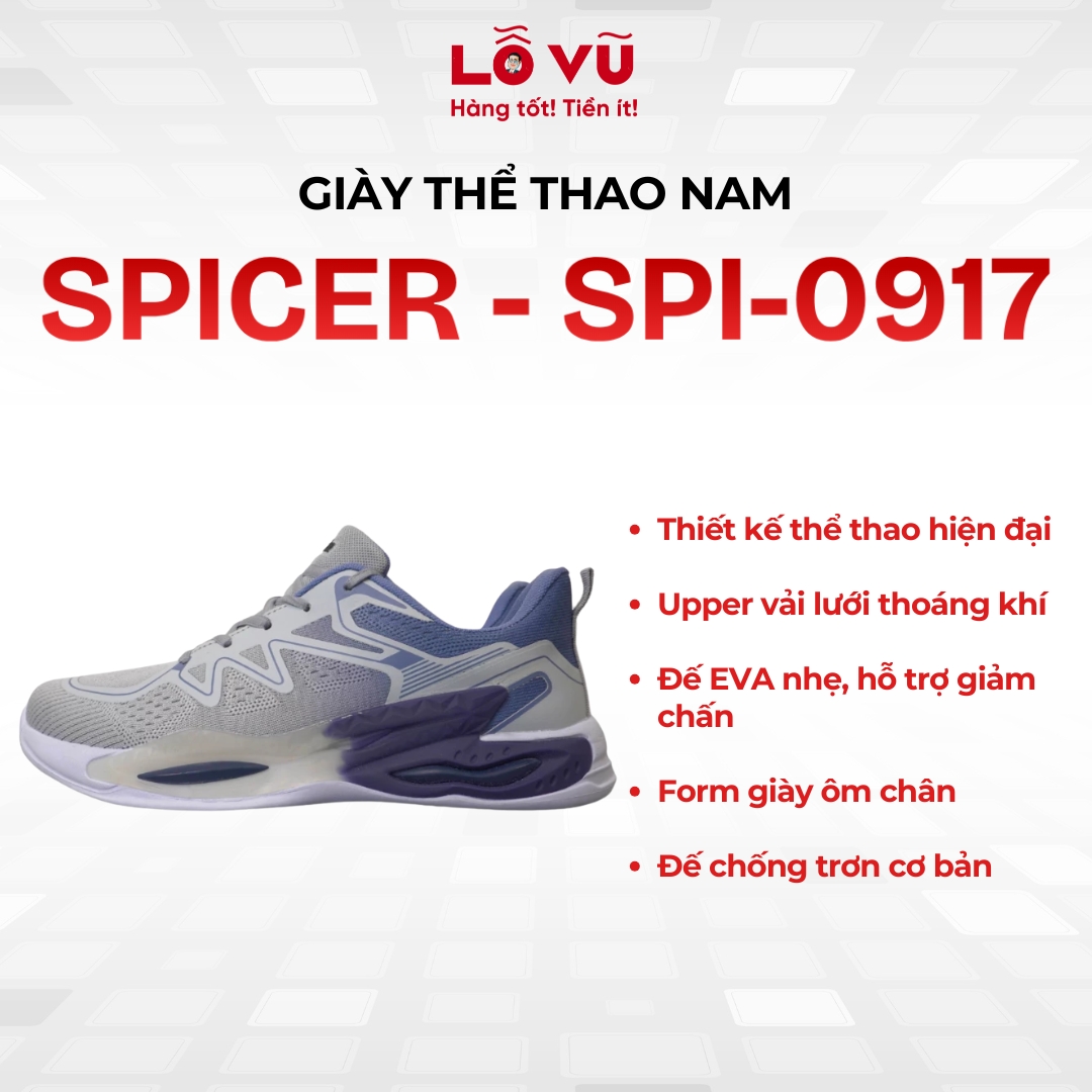 Giày thể thao nam SPICER SPI-0917 cao cấp