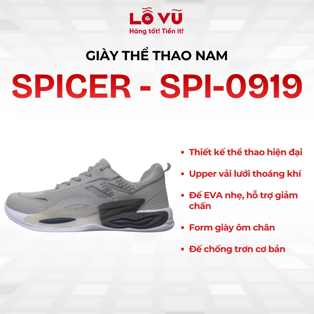 Giày thể thao nam SPICER SPI-0919 cao cấp