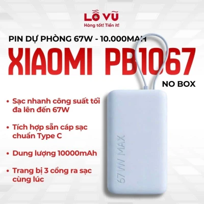 Pin dự phòng Xiaomi 10.000mAh- 67W - PB1067 - Nobox - Xước
