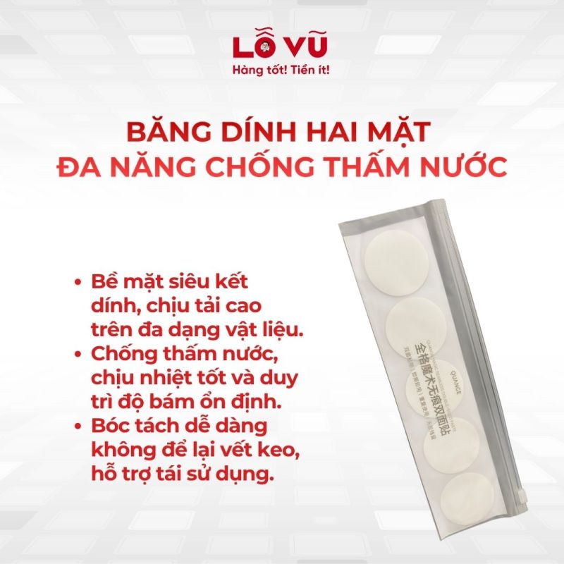 Băng dính hai mặt đa năng chống thấm nước