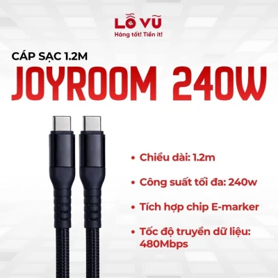 Cáp sạc nhanh JOYROOM 240W - 1.2M