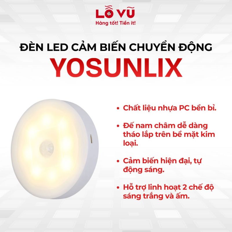 Đèn Led Cảm Biến Chuyển Động Yosunlix