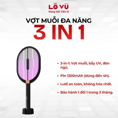 Vợt Muỗi đa năng 3 in 1