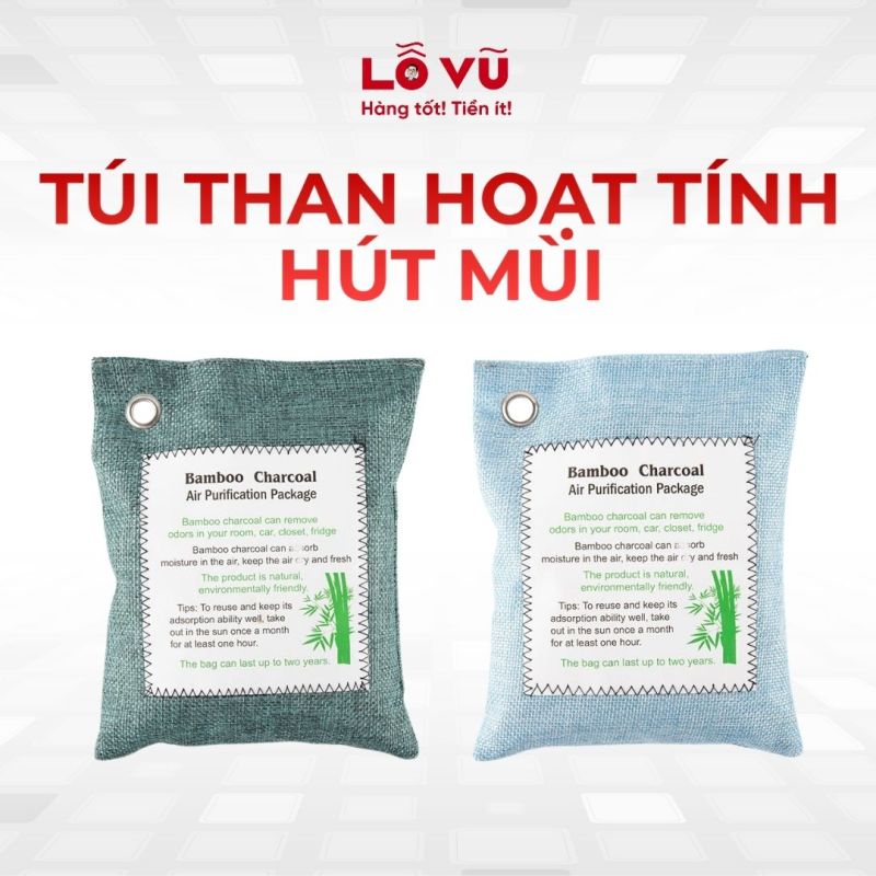 Túi Than Hoạt Tính Khử Mùi Ô Tô, Tủ Quần Áo 200g