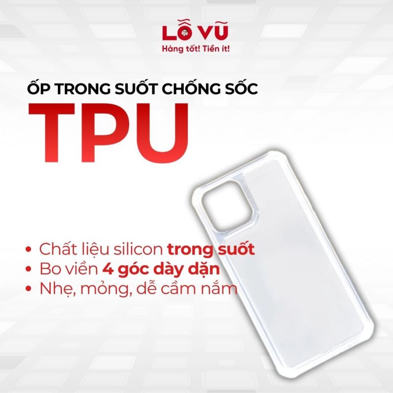 Ốp lưng TPU trong suốt chống sốc 2.0mm - Bảo vệ tối ưu, khoe trọn vẻ đẹp iPhone, bo góc dày dặn, giá cực tốt