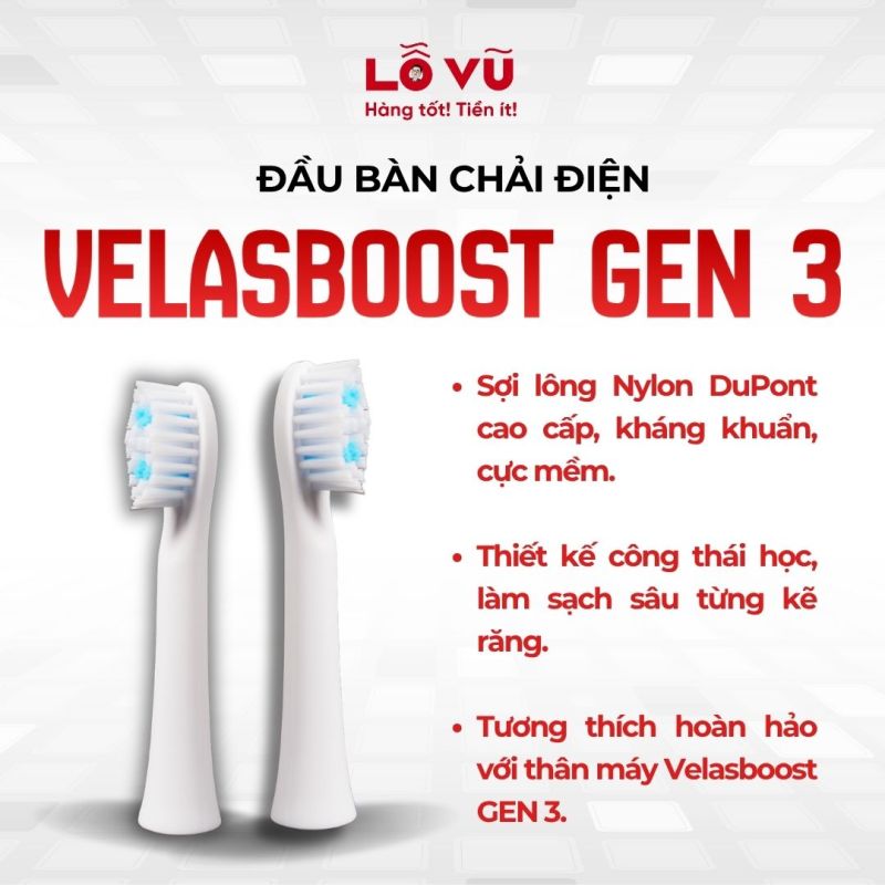 Đầu bàn chải điện velasboost GEN 3