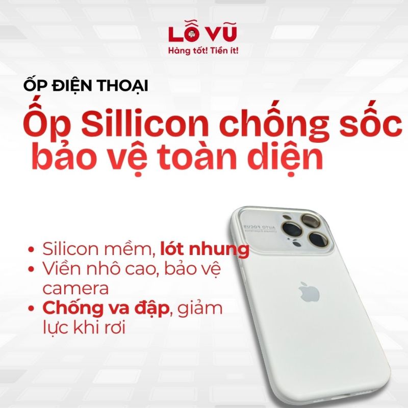 ỐP silicon bo viền chống sock cho Iphone