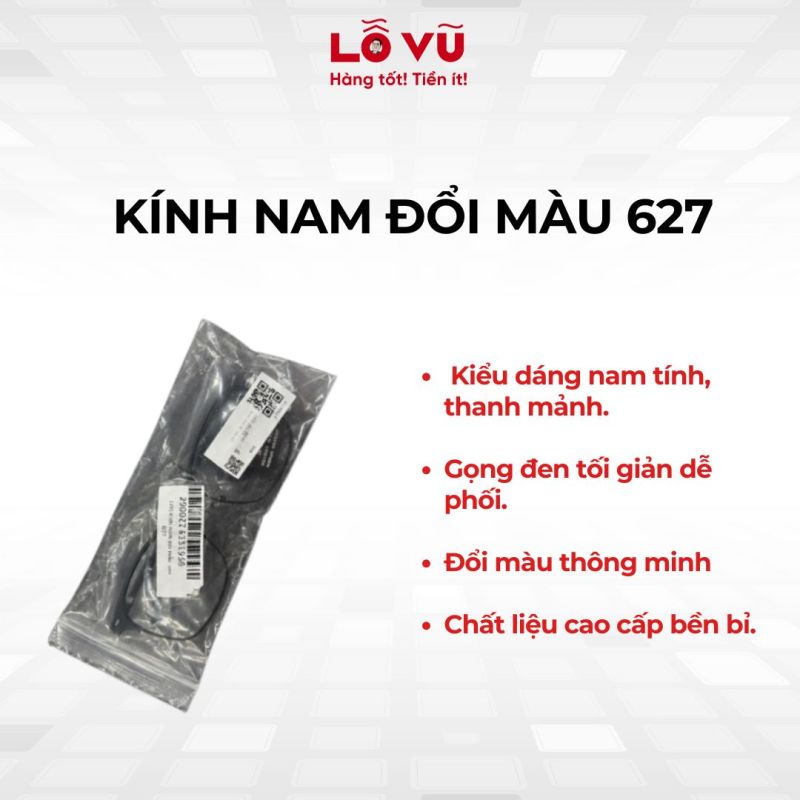 Kính nam đổi màu 627 - Nam tính, lịch lãm & tiện lợi