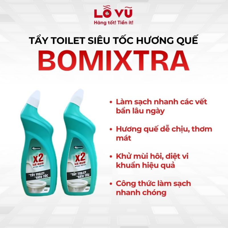 Tẩy Toilet siêu tốc Bomixtra hương quế - BM-TTL