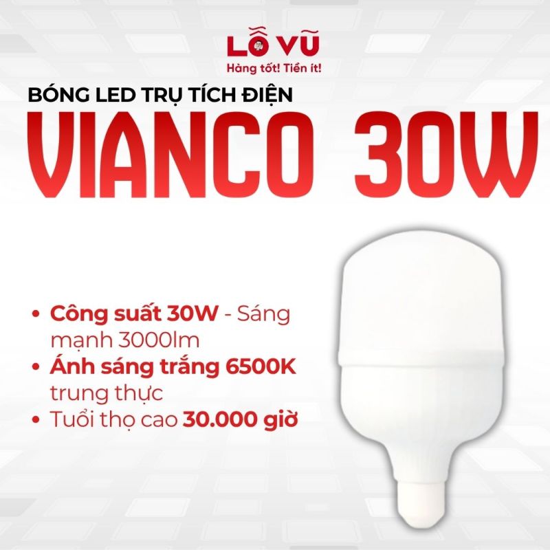 B.LED LT3VA VA trụ tích điện 30W