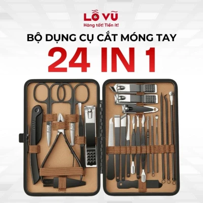 Bộ dụng cụ cắt móng tay 24 in 1 - Bộ chăm sóc móng tay bằng thép không gỉ chống gỉ