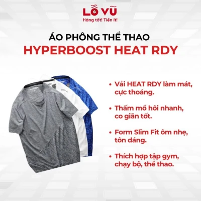 Áo phông thể thao HyperBoost HEAT DRY - Tôn dáng body slim fit, công nghệ làm mát cao cấp