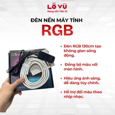 Đèn nền máy tính RGB - Đồng bộ màu sắc, hiệu ứng theo nhạc sống động