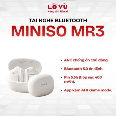 Tai nghe bluetooth Miniso MR3 - Chống ồn ANC, hỗ trợ app thông minh
