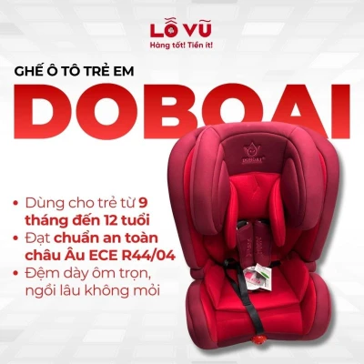 Ghế trẻ em DOBOAI - An toàn chuẩn Châu Âu ECE R44/04, Dùng từ 9 tháng đến 12 tuổi