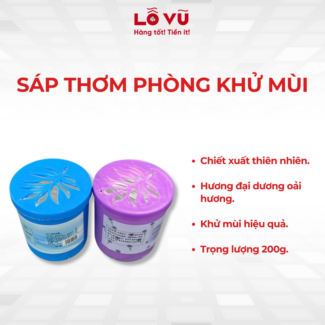 Sáp thơm phòng khử mùi - xanh dương - Sáp thơm phòng khử mùi - Chiết xuất từ thiên nhiên, khử mùi hiệu quả