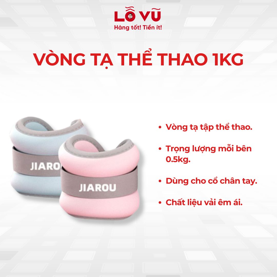 Vòng tạ thể thao 1KG - Vòng tạ tập thể thao, dùng cổ chân tay, chất liệu vải êm ái