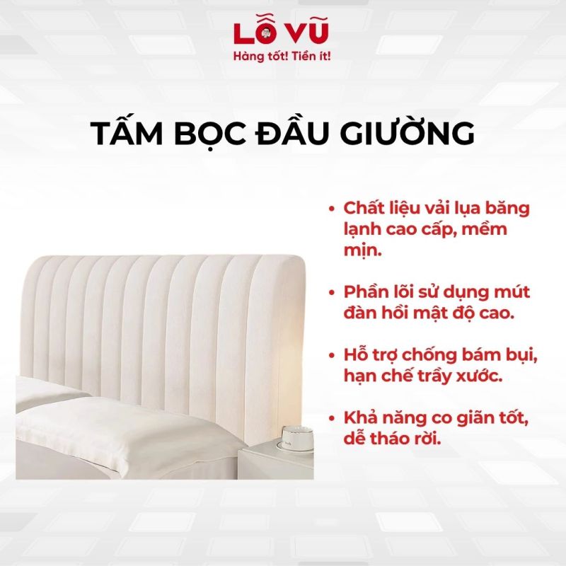Tấm bọc đầu giường - Mát mịn, chống va đập & nâng tầm không gian