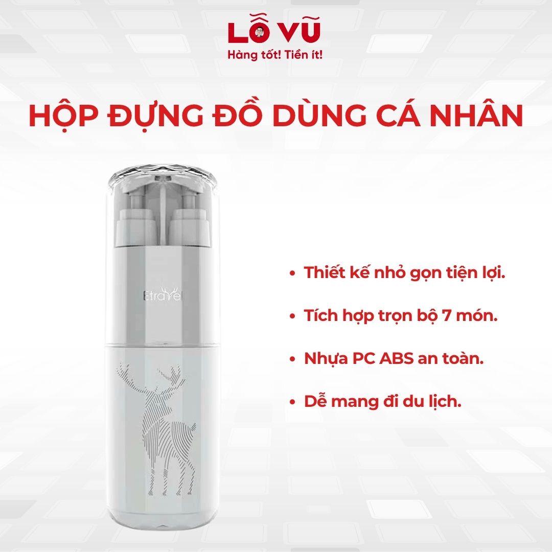 Hộp Đựng Đồ Dùng Cá Nhân - Thiết kế nhỏ gọn, nhựa ABS an toàn, dễ mang đi du lịch