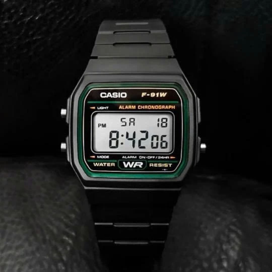 Đồng hồ casio F-91W-3DG (xanh lá)